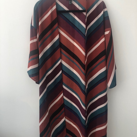 Multicolor Stripped Kimono - Picture 5 of 6